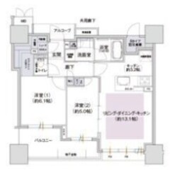 THE CROSS CITY TOWERの物件間取画像